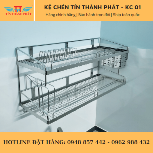 Kệ chén inox 304 Tín Thành Phát KC 01 - Tín Thành Phát