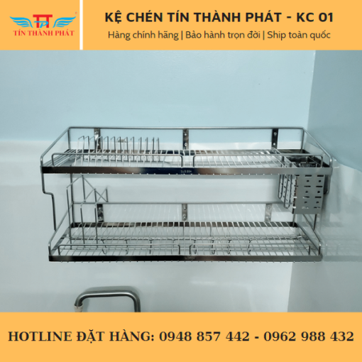 Kệ chén inox 304 Tín Thành Phát KC 01 - Tín Thành Phát