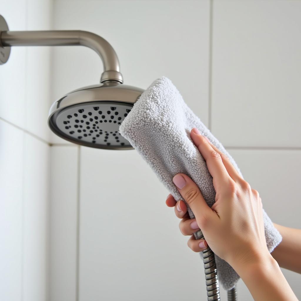 lau sạch dung dịch vệ sinh còn sót lại trên bề mặt Inox
