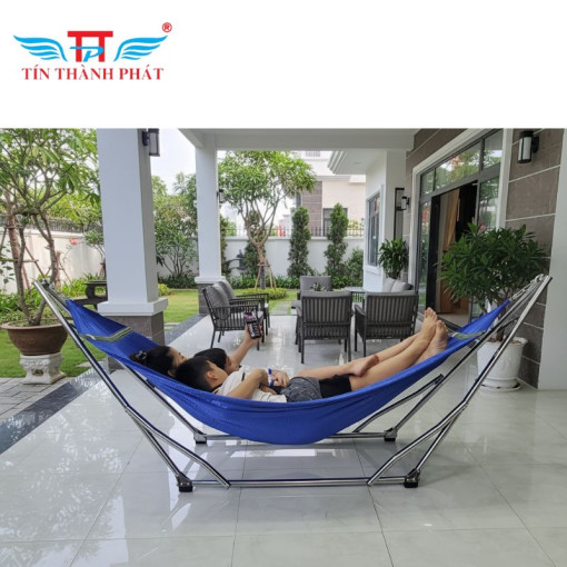 Võng xếp inox crom size đại dùng dành cho người cao to - Tín Thành Phát